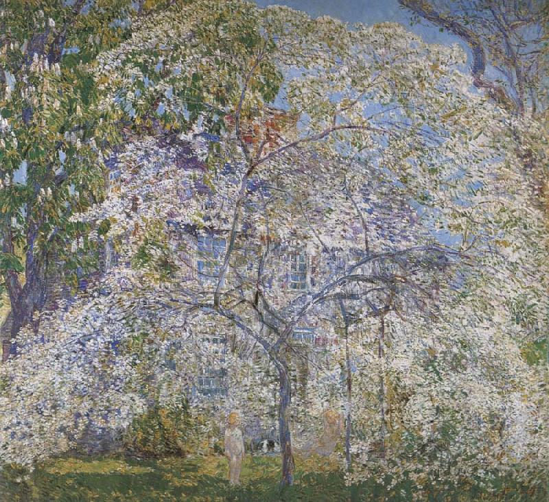 Spring,The Dogwood Tree, Childe Hassam